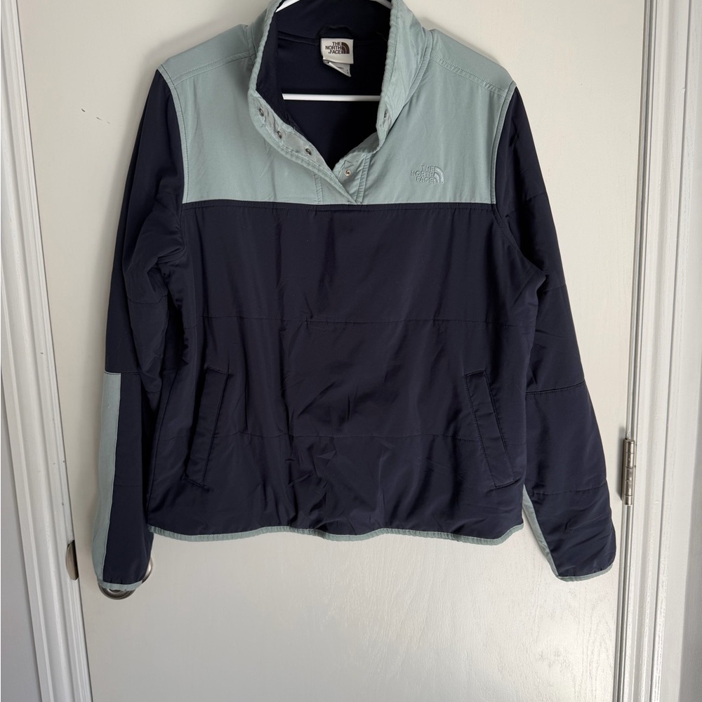 The North Face Navy and Mint Pullover Jacket